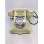 A vintage white "call exchange" telephone, (C.P.U.PL37, 254, No 164), (312L S53/3A)