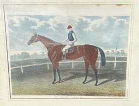 A large collection of large 19th cent pictures and prints to include race horse interest 2000