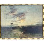 James Lawton Wingate 1846-1924 oil landscape study signed lower left depicts atmospheric sky with