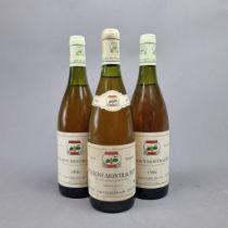 3 Bottles Louis Carillon Puligny Montrachet to include 2 Bottles 1996 and 1 Bottle 1992