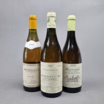 3 Bottles Meursault to include: Meursault 1er Cru – Les Charmes-Marc Colin – 1999 (Please note signs