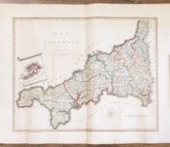 Stockdale (John): A Map of Cornwall, original/early 19th century outline colouring, Scilly Isles