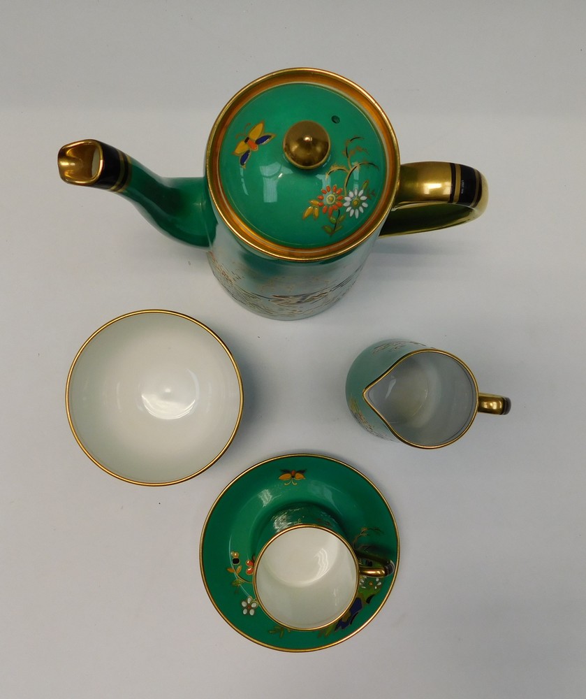 A Grosvenor coffee set of six cups and saucers, coffee pot, cream jug and sugar bowl - Image 3 of 4