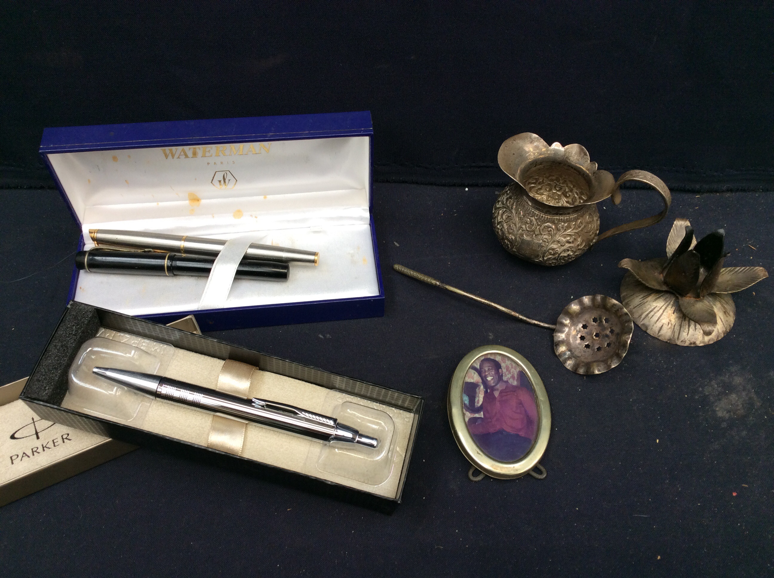 ***WITHDRAWN*** A mixed lot to include; a boxed Waterman fountain pen with gold plated nib and