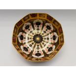 Royal Crown Derby 1128 imari octagonal  shaped fruit bowl, 1st quality.