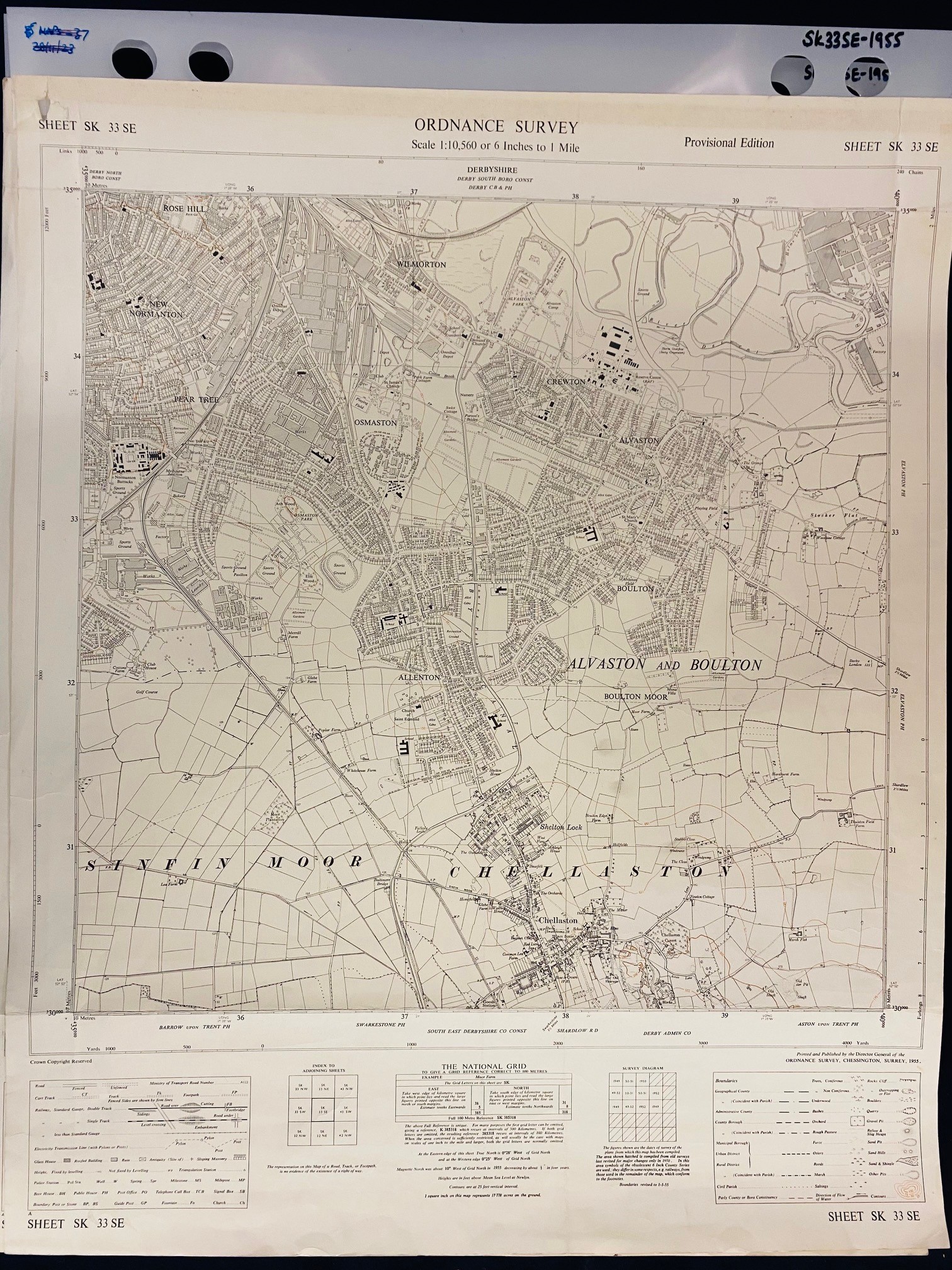 A collection of 20th-century OS maps of Derbyshire, c. 1920s to 1980s, rolled, approx. 120 in total - Image 2 of 3