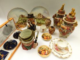 A collection of mixed ceramics to include: a Beswick 'Tony Weller' toby jug; Shelley teacup and