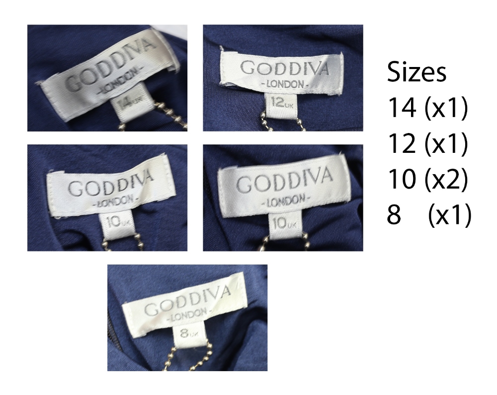 5 Goddiva navy evening/prom/bridesmaid dresses, brand new with tags, 1 x size 8, 2 x size 10, 2 x - Image 6 of 6