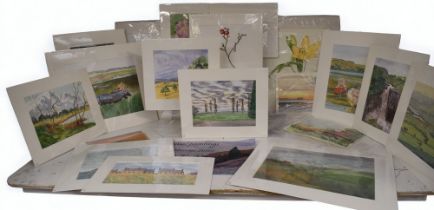 A collection of artwork by Ashbourne artist Helen K. Knight (20th century). (22)