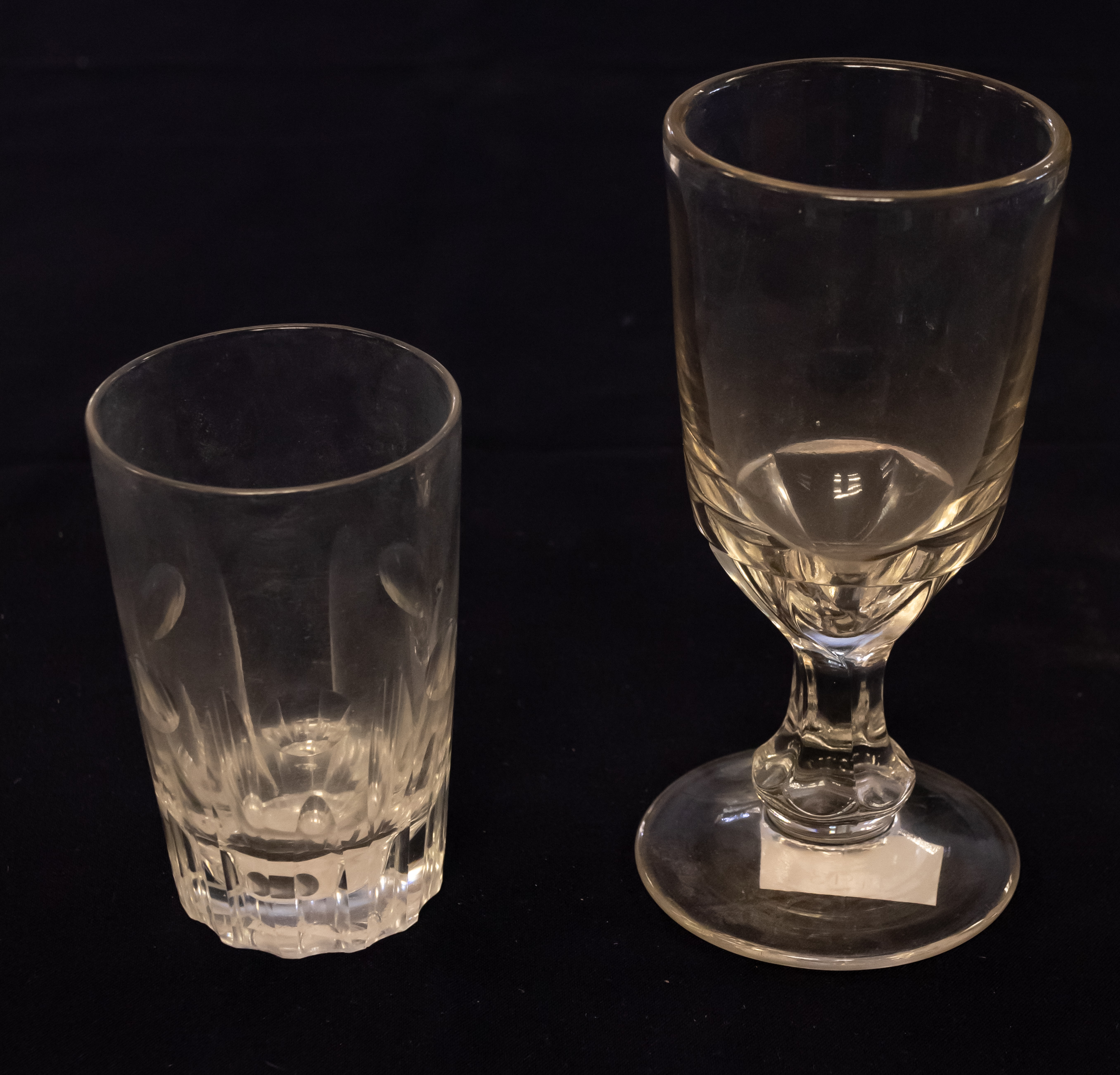 Four press-moulded drinking glasses. Condition: general wear and nibbles. (4) - Image 2 of 2