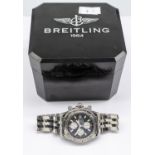 Breitling: a Gentleman's steel cased Chronographe Automatic wristwatch, comprising a signed round