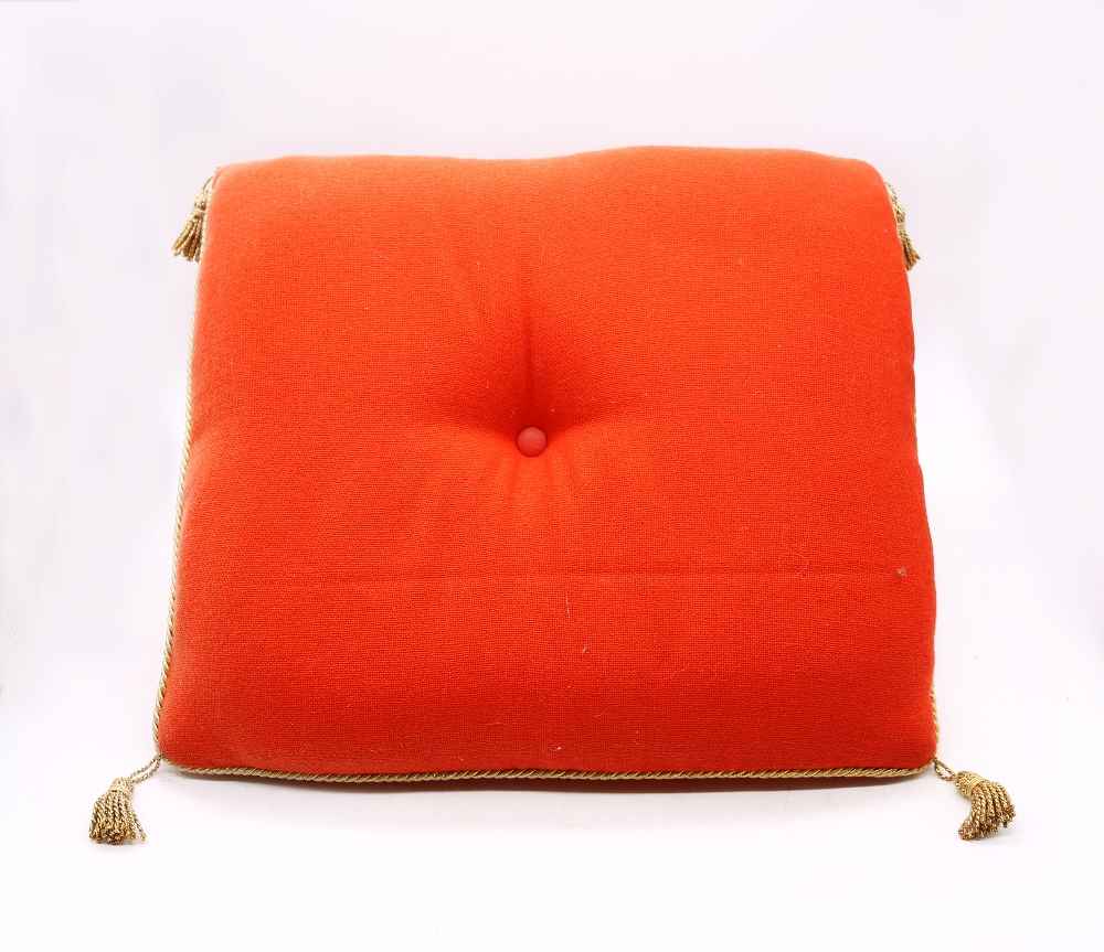 A Prince of Wales 1969 investiture cushion with gold and silver trim Welsh featured to centre. - Image 3 of 5