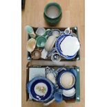 A collection of 19th Century/20th Century blue and white china and porcelain wares to include meat