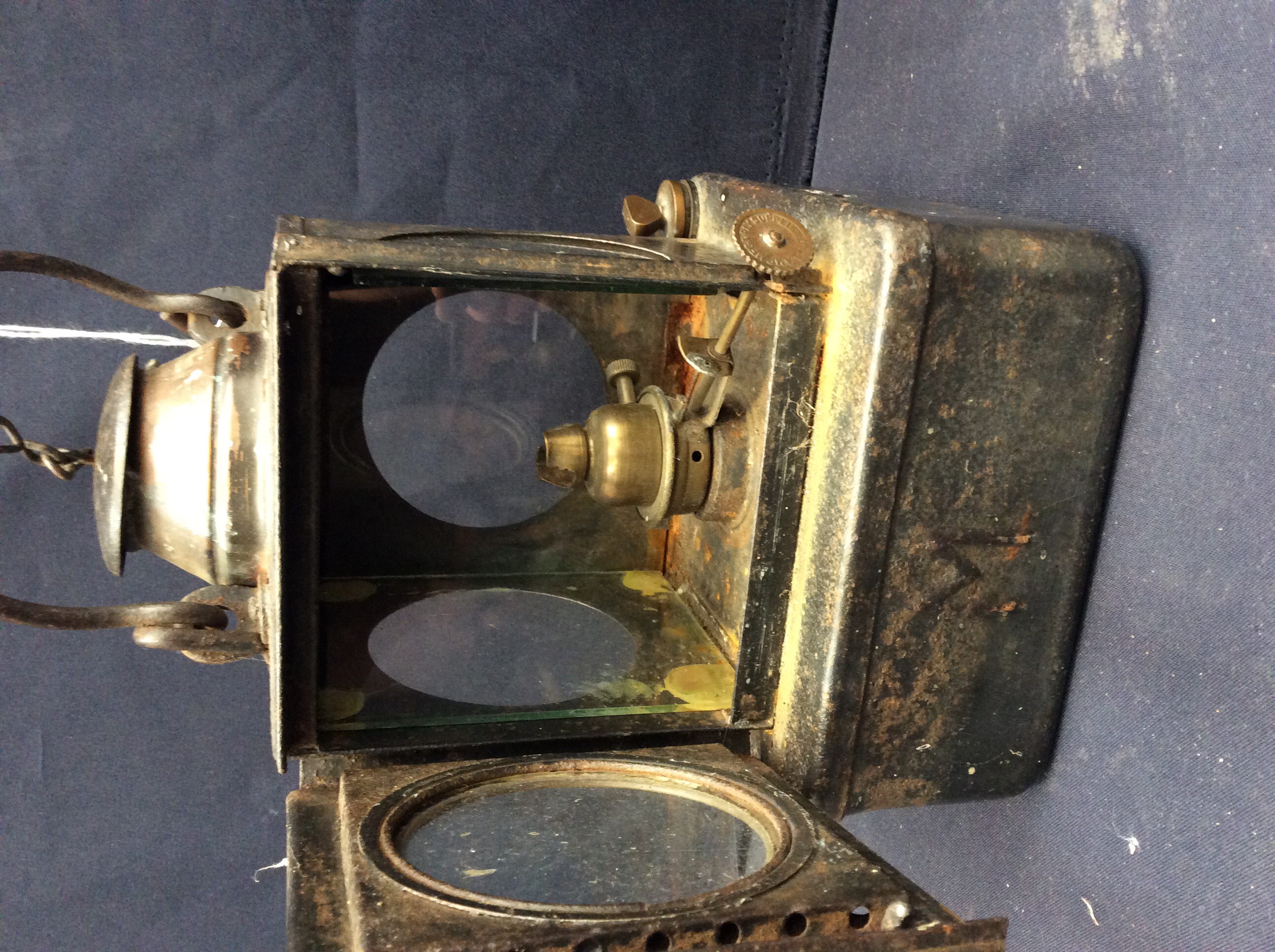 3 railway lamps including an LMS example with ceramic Sherwoods Limited burner - Image 2 of 8