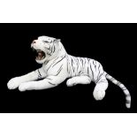 A modern large White Tiger soft animal, by Frith & Co, and a modern Dulux style dog soft toy. (2)