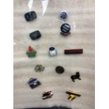 A collection of vintage motorcycle and lorry pin badges and lapel pins to include: Albion, Commer,