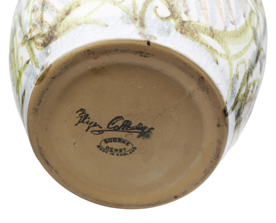 A Bourne Denby handled ovoid vase by Glyn Colledge, printed and signature mark to base, along with a - Image 5 of 7