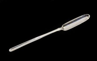 A George III silver marrow scoop, with lion crest engraved to reverse, hallmarked by Richard