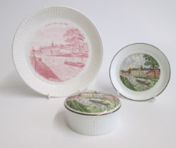 A  small Wedgwood Plate representing The Bicentenary of The completion of the Trent and Mersey