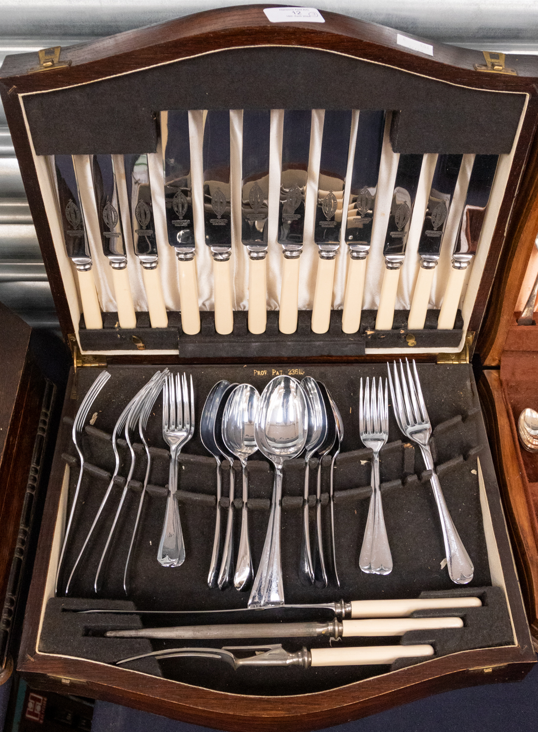 Three 20th Century canteens of cutlery, one chrome plated, others silver plate, two sets with - Image 3 of 4