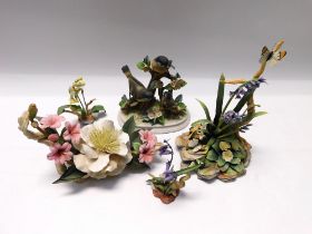 Boehm - A collection of 5 limited edition figurines, to include birds, flowers and butterflies etc.