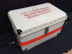 A DRI Flying Squad major disaster resuscitation box with carrying straps, c.1960s.