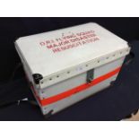 A DRI Flying Squad major disaster resuscitation box with carrying straps, c.1960s.