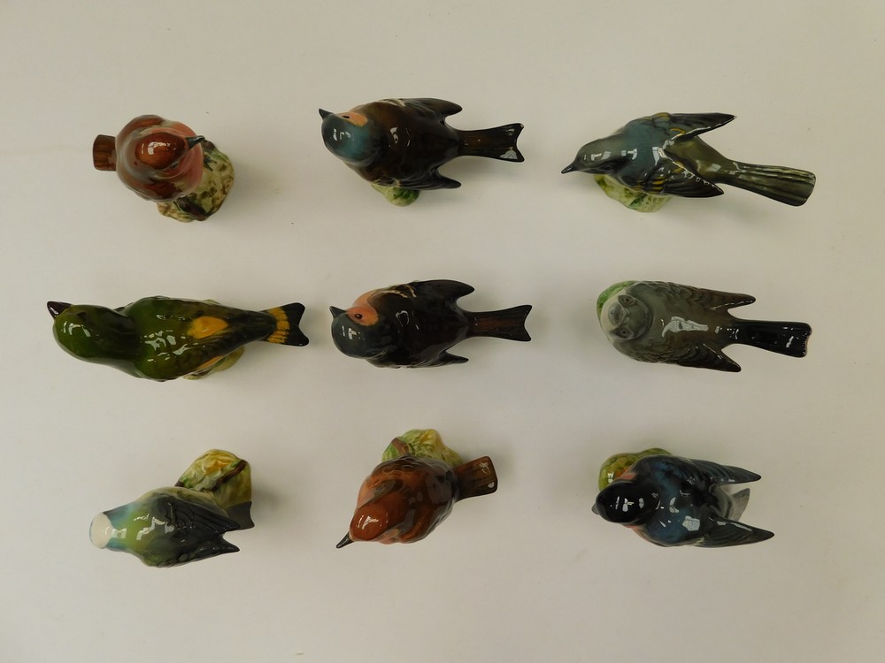 Beswick - nine ceramic bird figures inc. Blue Tit, Robin, Chaffinch etc, couple with minor chips. - Image 2 of 3