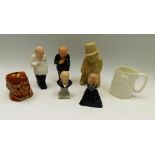 Sir Winston Churchill interest - a collection of mid 20th Century figures and mugs of our greatest