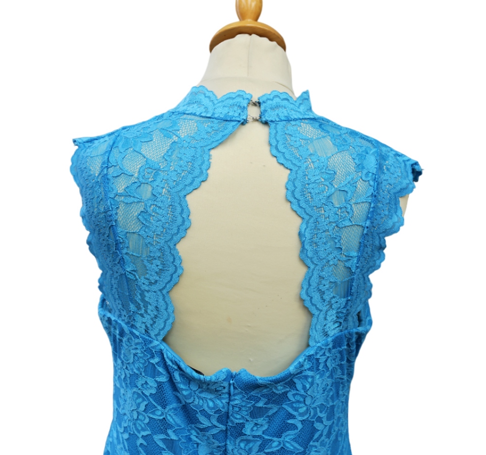 7 blue lace Goddiva dresses, brand new with tags, 2 x size 8, 2 x size 10, 1 x size 12, 1 x size - Image 4 of 7