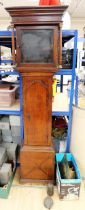 An early George III longcase clock by John Daniels, square brass face with Roman and Arabic