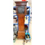 An early George III longcase clock by John Daniels, square brass face with Roman and Arabic