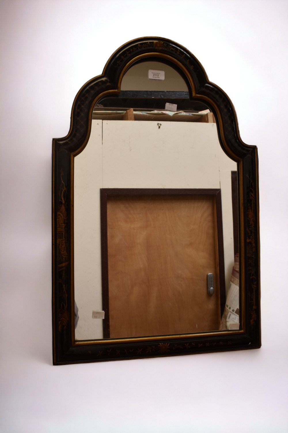 Early 20th Century Japanese lacquered wall mirror.