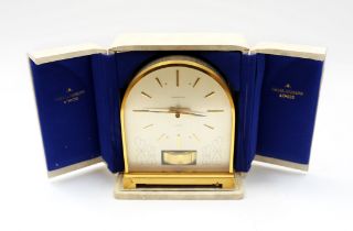 Jaeger Le Coutre - a 1960s Atmos 'Borne' gilt brass cased clock, circa 1965, the gilt brass case