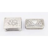 An Edwardian silver matchbox holder, with embossed stylised Reynold's Angels design to top, on