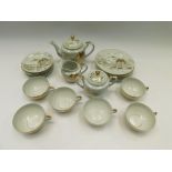 A Japanese bone china part tea service in the style of Noritake, gilt decoration (1 box)