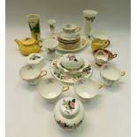 A Shelley Roses and Trellis design part-tea service, together with Royal Winton, Franz and