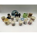 Sir Winston Churchill interest - mixed collection of Churchill ephemera to include mugs, tobys,