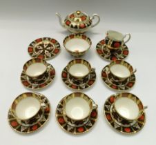 An Abbeydale part-tea service: 6 cups and saucers, 2 side plates, teapot, milk and sugar.