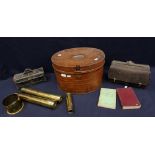 ***WITHDRAWN*** Militaria Interest: A mixed lot to include a pair of long cylindrical shell case