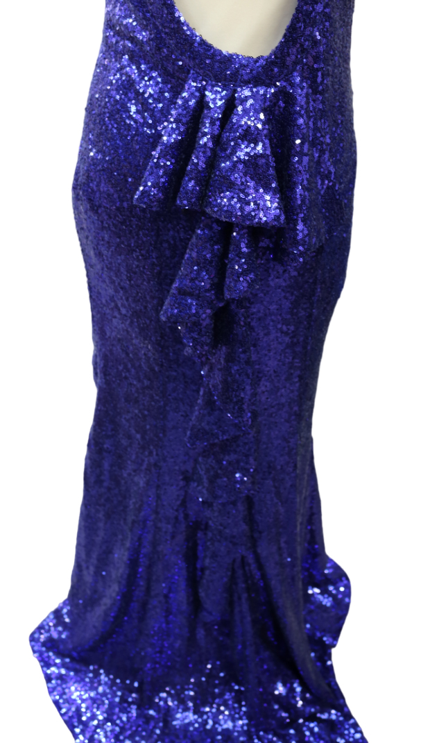 4 royal blue sequined Goddiva evening/prom/bridemaids dresses, long length, 2 x size 10 and 2 x size - Image 3 of 5