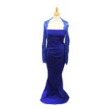 5 City Goddess blue evening/prom/bridesmaid dresses with halter neck style, 2 x size 8, 1 x size
