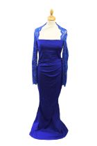 5 City Goddess blue evening/prom/bridesmaid dresses with halter neck style, 2 x size 8, 1 x size