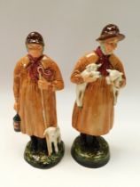 Royal Doulton figurines of The Shepherd HN1975 and Lambing Time HN1890.(2) Condition: minor flake to