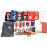 The Order of the Sons of Temperance: a collection of medals to include 18 silver examples.