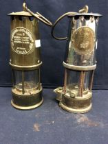 Two early 20th Century Eccles miners lamps.