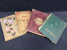 Postcards and scrapbook: 3 albums of early 20th century postcards to include British, French and