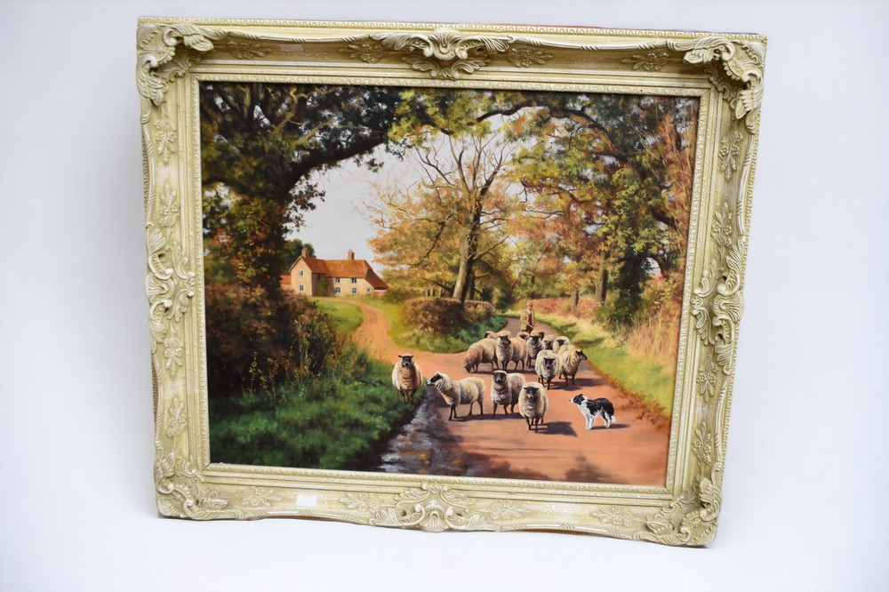 A collection of three late 20th Century oils on canvas of countryside life, two by Stephen Park ( - Image 3 of 3