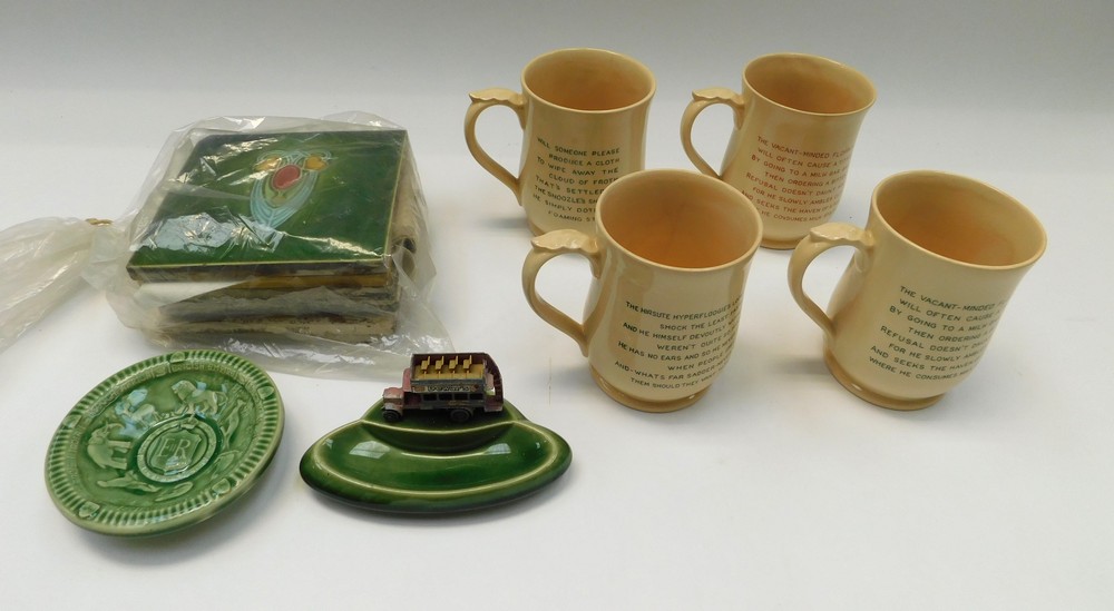 A collection of Wade items to include four Cranky tankards and two pin dishes along with a - Image 2 of 5