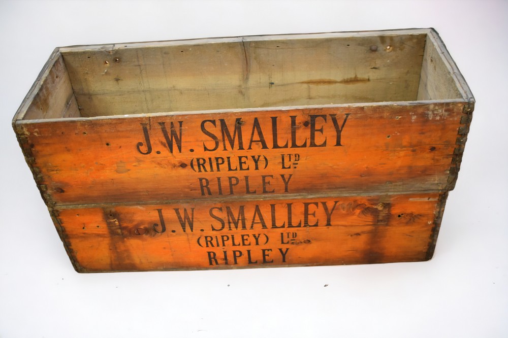 Two 20th century wooden Fyffes banana boxes bearing merchant details, wax treated. 91cm long x - Image 3 of 4